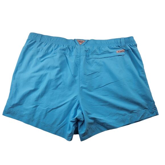 Columbia Swim Trunks Mens XXL 2XL Bright Blue Nylon PFG Lightweight Shorts - Picture 2 of 11